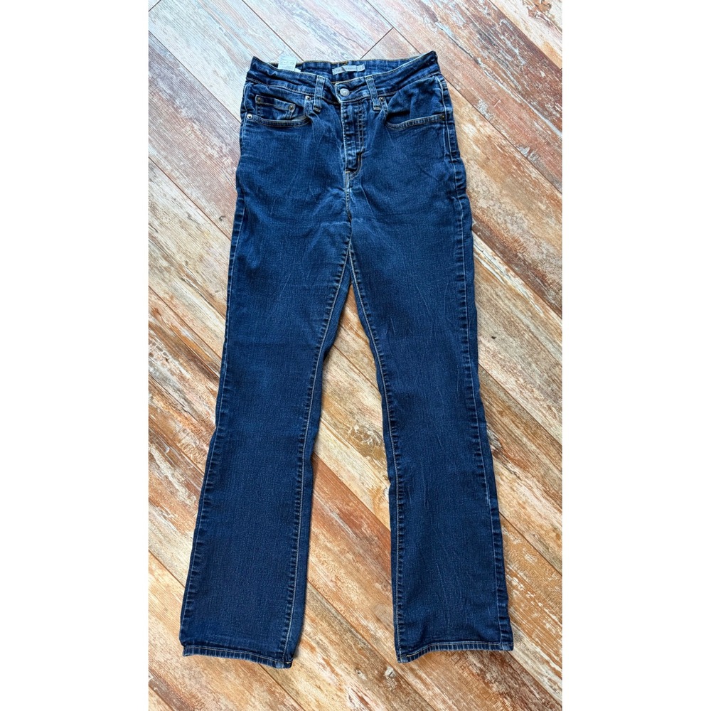 Levi's 725 High Rise Bootcut Jeans Womens 28x32 Dark Wash Stretch 18759-0050